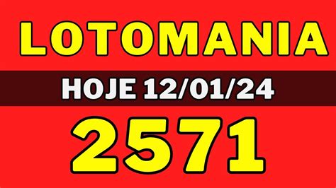 lotomanía resultado hoje|Resultado da Lotomania 2571 de hoje, 12/01; prêmio é de R.